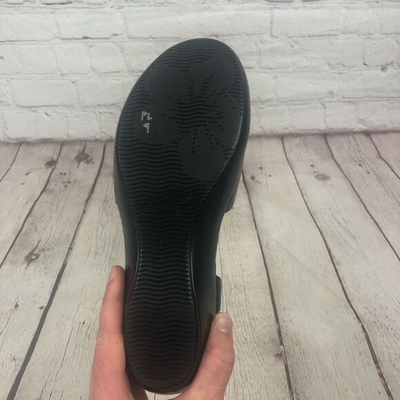 Dansko Black Leather Sandals Women's EU 40 - Picture 9 of 12